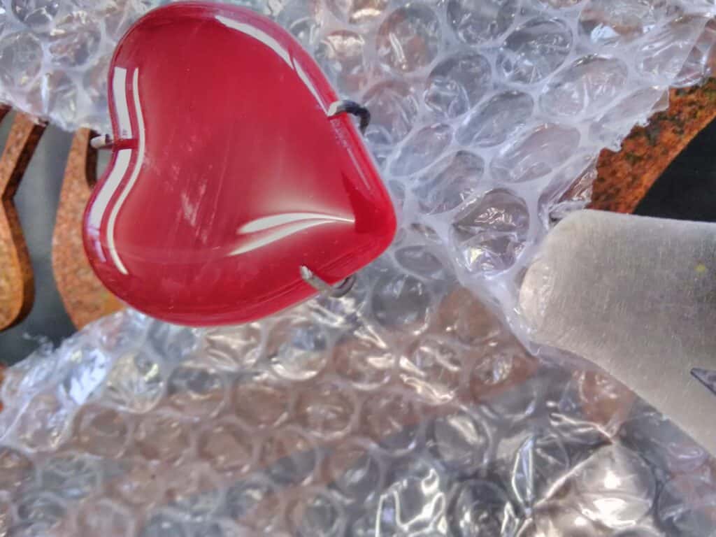 rood hartje van glas