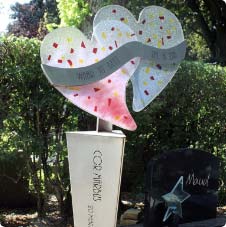 Grafmonument liefde - twee harten voor ouders