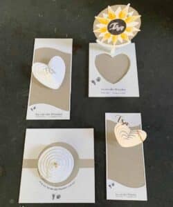 4 verschillende babygraf ontwerpjes 