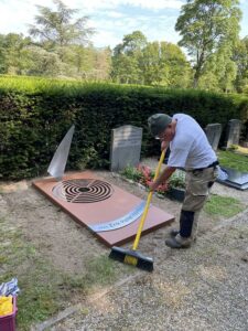 grafzerk cortenstaal met rvs