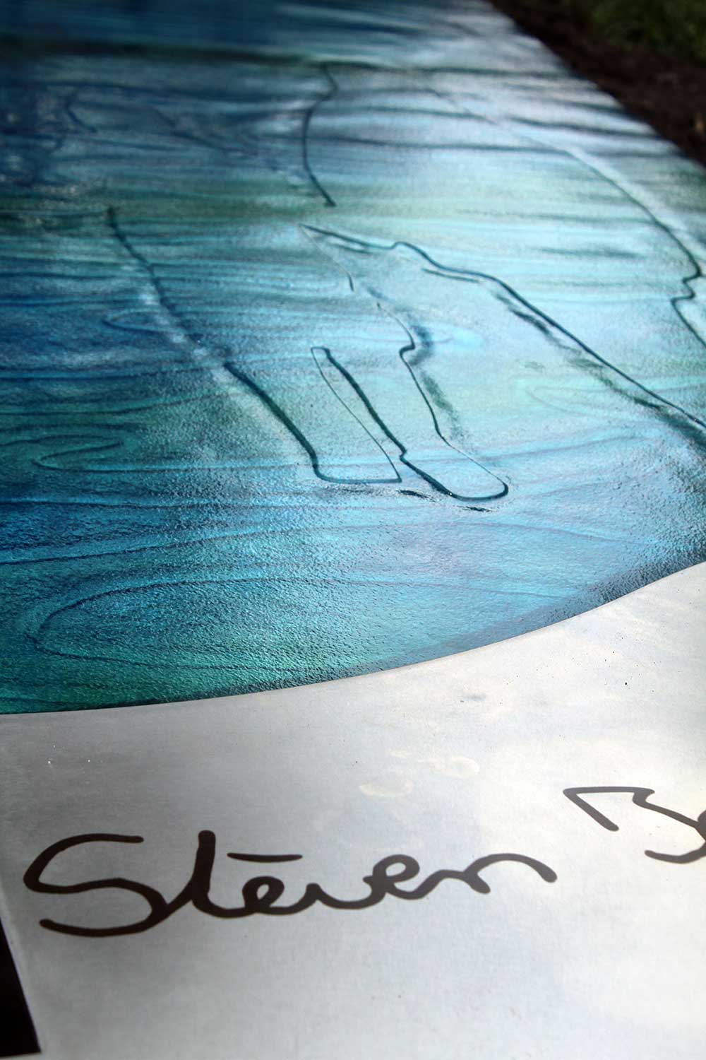 grafzerk met naam in eigen handschrift