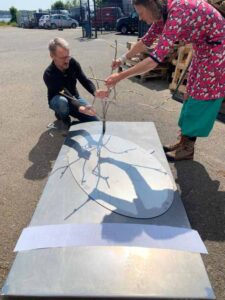 samen positie boompje bepalen